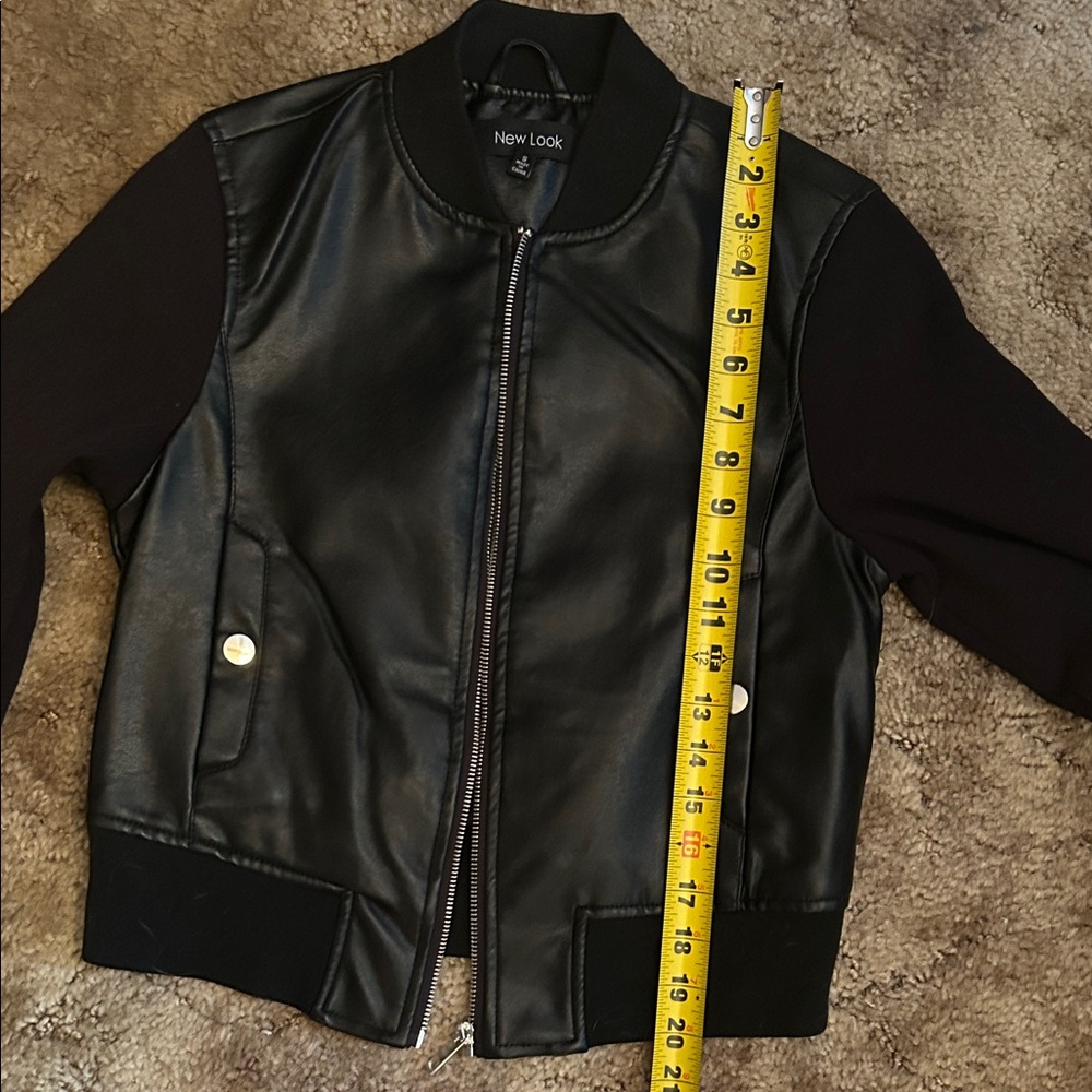 Women's Black Bomber Jacket - Picture 11 of 12